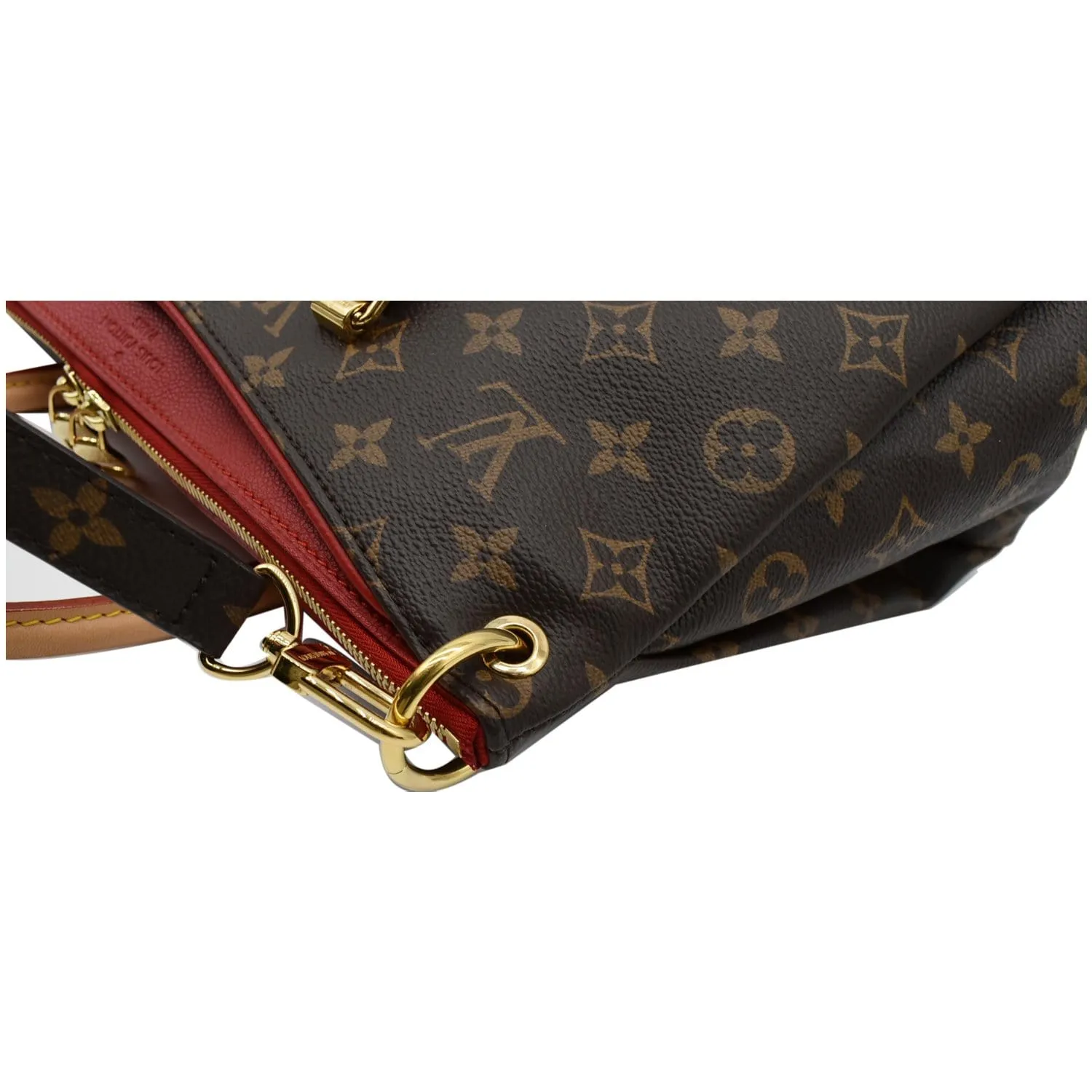 LOUIS VUITTON Pallas Monogram Canvas 2Way Shoulder Bag Red