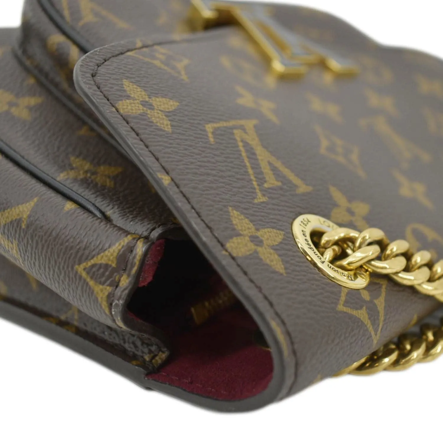 LOUIS VUITTON Passy NM Monogram Canvas Shoulder Bag Brown