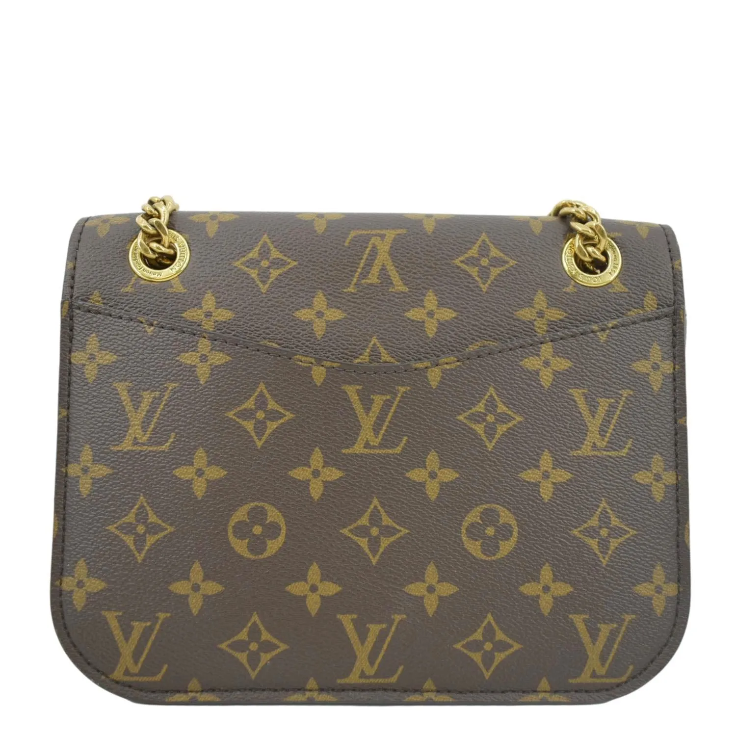 LOUIS VUITTON Passy NM Monogram Canvas Shoulder Bag Brown