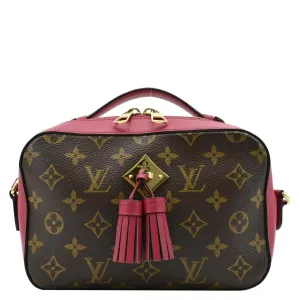 LOUIS VUITTON Saintonge Monogram Canvas Crossbody Bag Brown