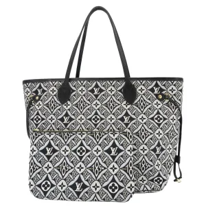 LOUIS VUITTON Since 1854 Neverfull MM Jacquard Shoulder Bag Black