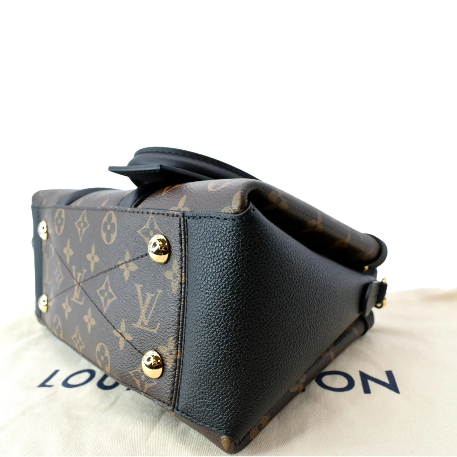 LOUIS VUITTON Soufflot BB Monogram Canvas Shoulder Crossbody Bag Black