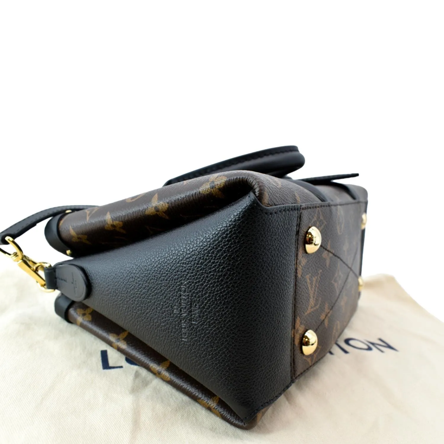 LOUIS VUITTON Soufflot BB Monogram Canvas Shoulder Crossbody Bag Black