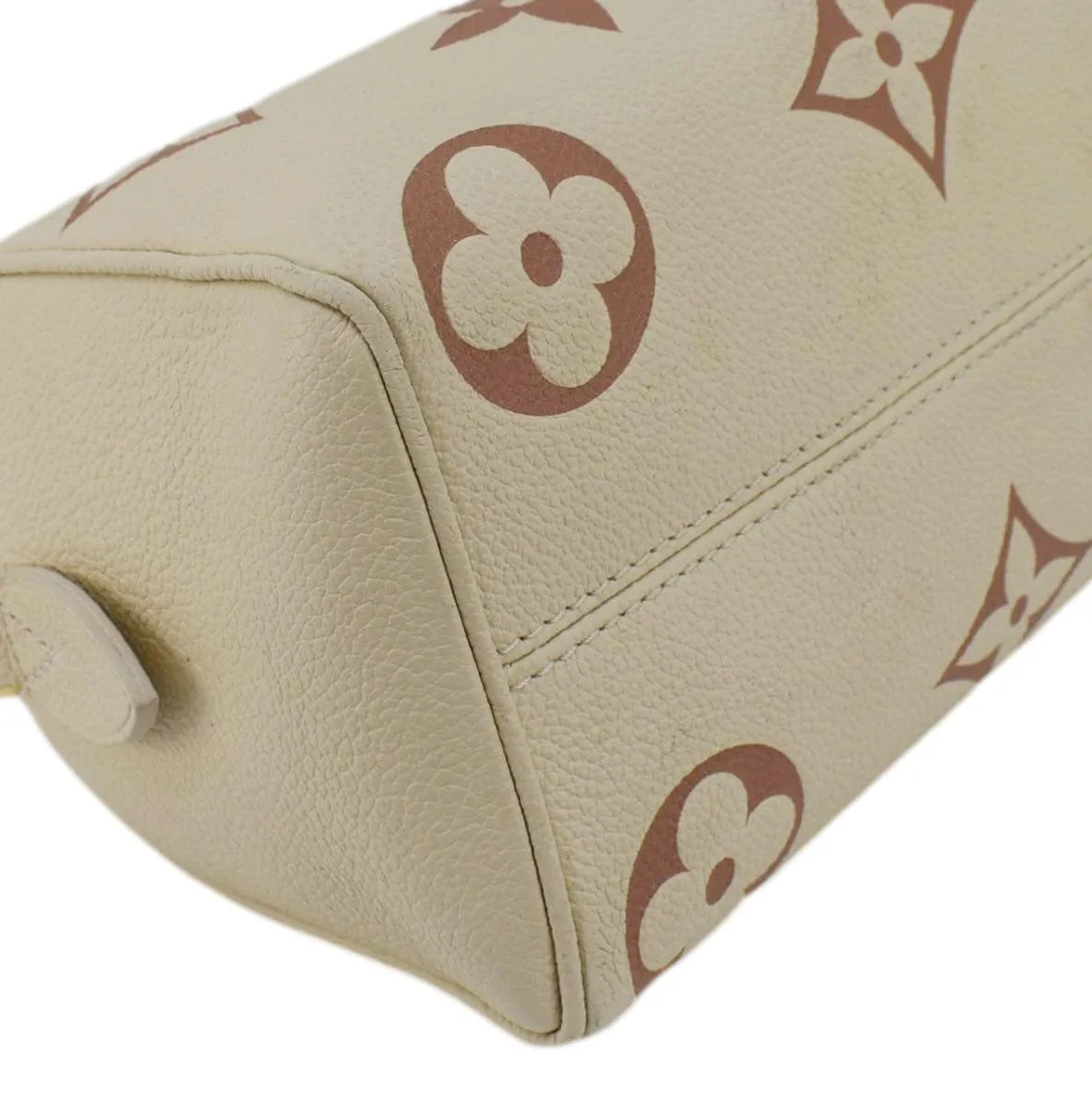 LOUIS VUITTON Speedy 20 Bandouliere Giant Monogram Empreinte Leather Shoulder Bag Cream