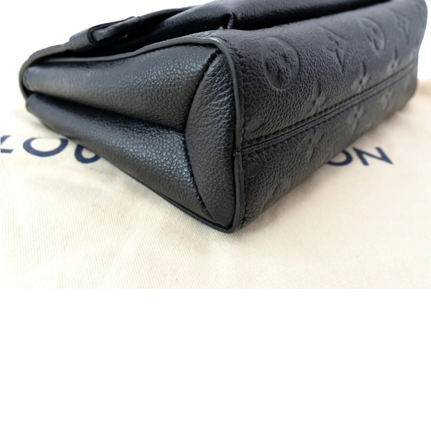 LOUIS VUITTON Vavin BB Monogram Empreinte Leather Shoulder Bag Black