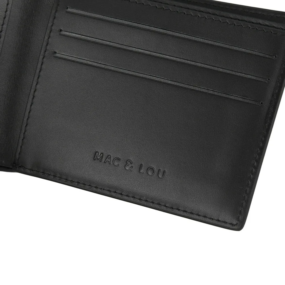 MAC&LOU Men's Wallet Vegan Leather Black