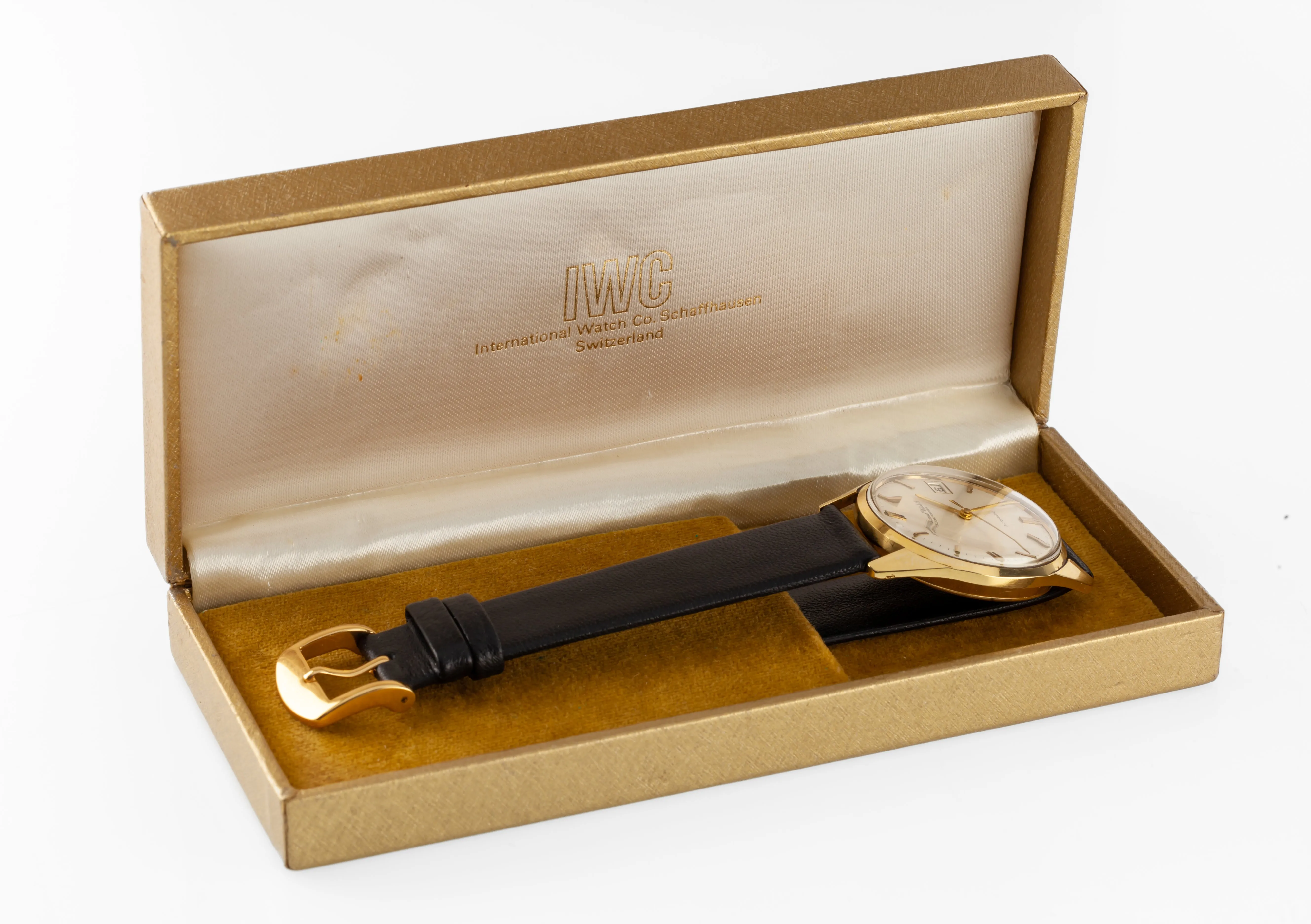 Marvin Gold-Plated Automatic Watch w/ Leather Band Cal #777