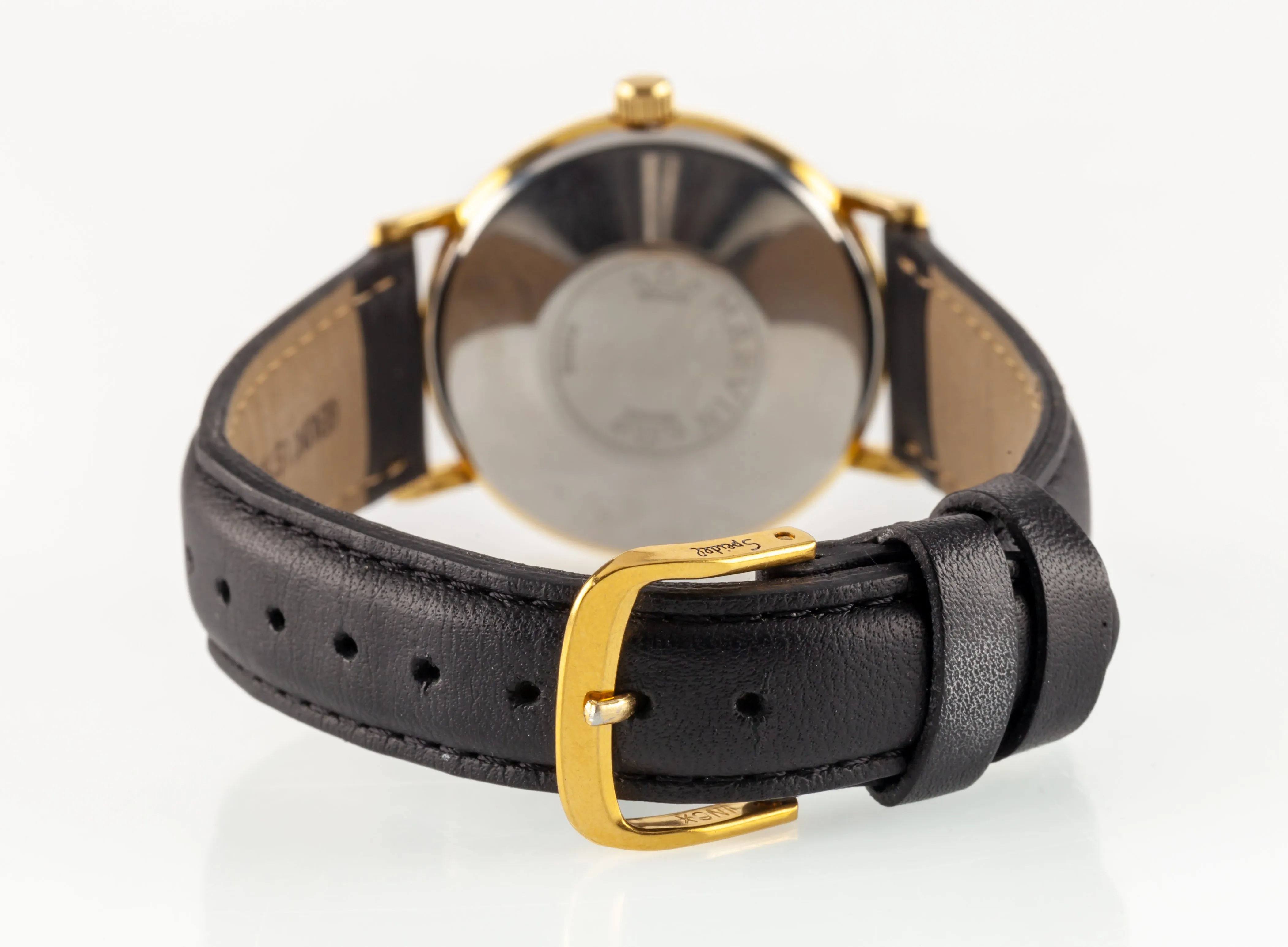 Marvin Gold-Plated Automatic Watch w/ Leather Band Cal #777