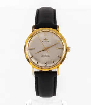 Marvin Gold-Plated Automatic Watch w/ Leather Band Cal #777