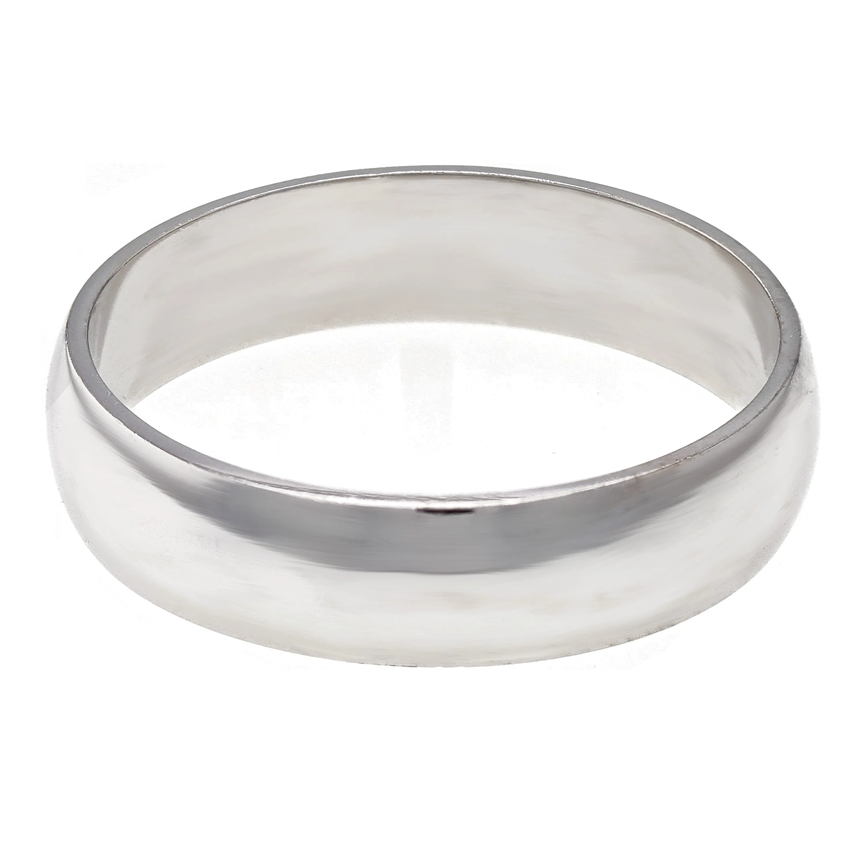Men's 14k White Gold 5.5mm Wedding Band Ring Size 11 5.5grams