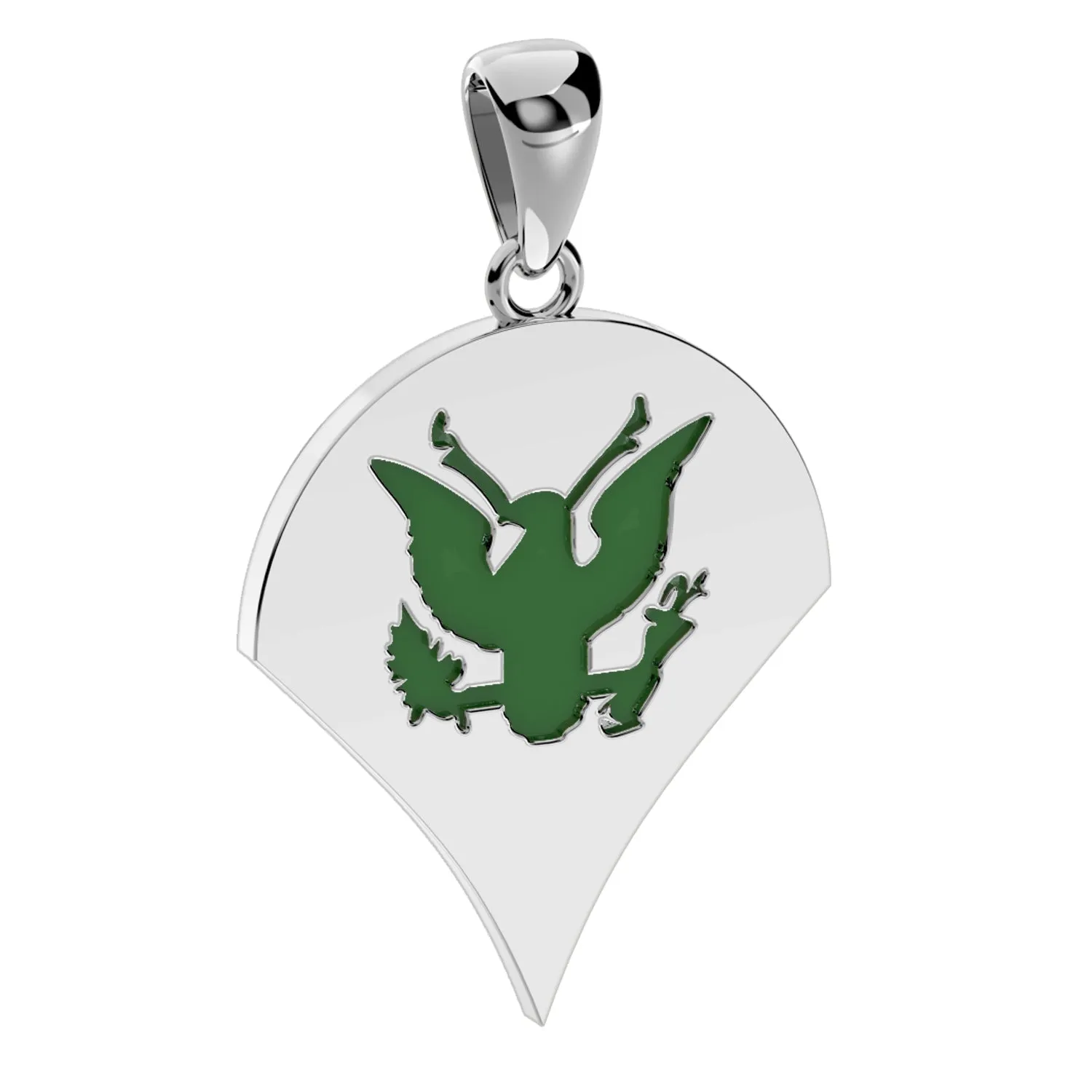 Men's 925 Sterling Silver US Army Specialist Rank Pendant