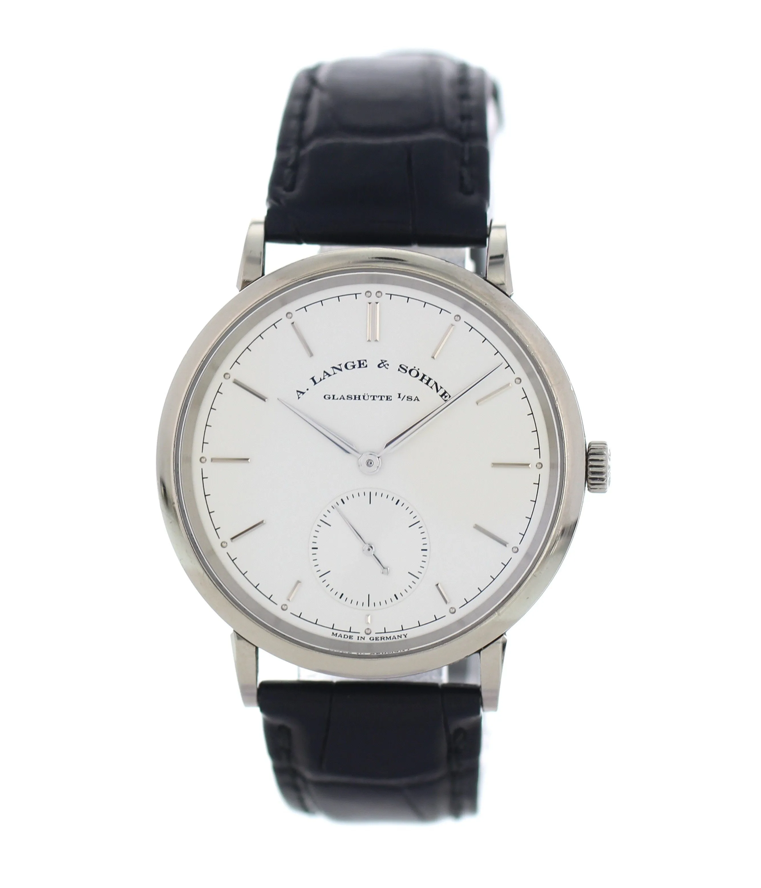 Men's A. Lange & Sohne Glashutte I/SA Saxonia 18K White Gold Box and Papers