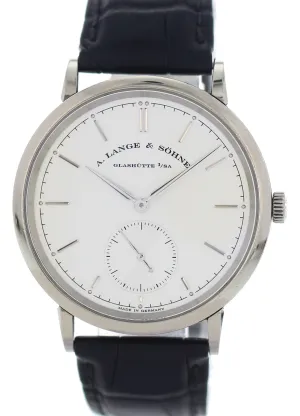 Men's A. Lange & Sohne Glashutte I/SA Saxonia 18K White Gold Box and Papers