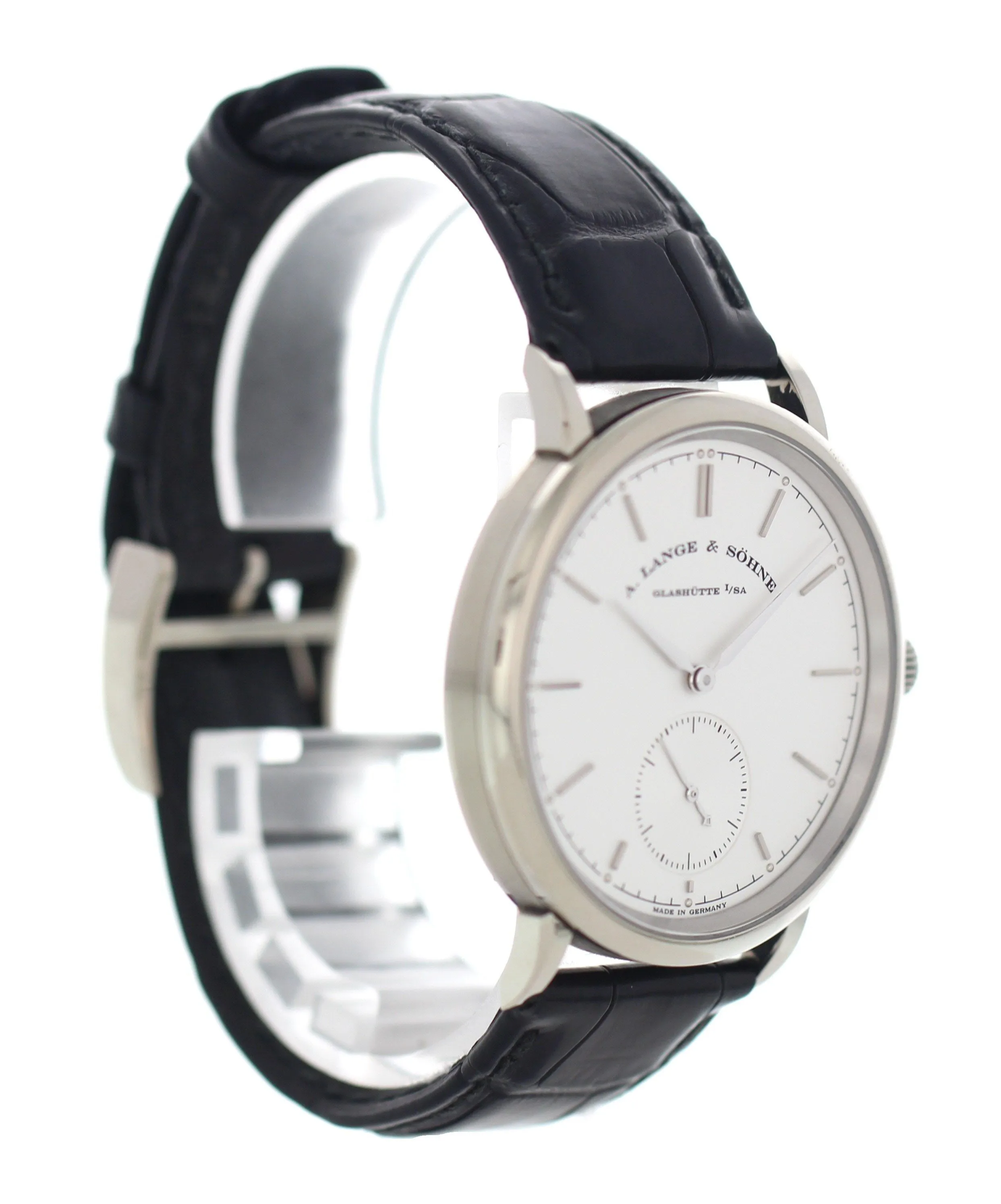 Men's A. Lange & Sohne Glashutte I/SA Saxonia 18K White Gold Box and Papers