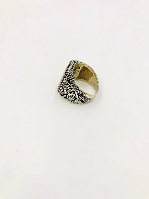 Mens Agate Stone Silver Ring (9)