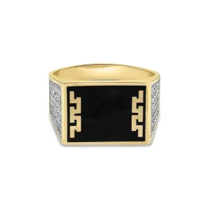 Men's Black collection with CZ in 10kt Gold