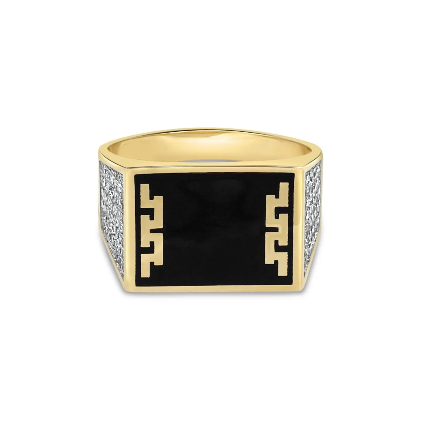 Men's Black collection with CZ in 10kt Gold