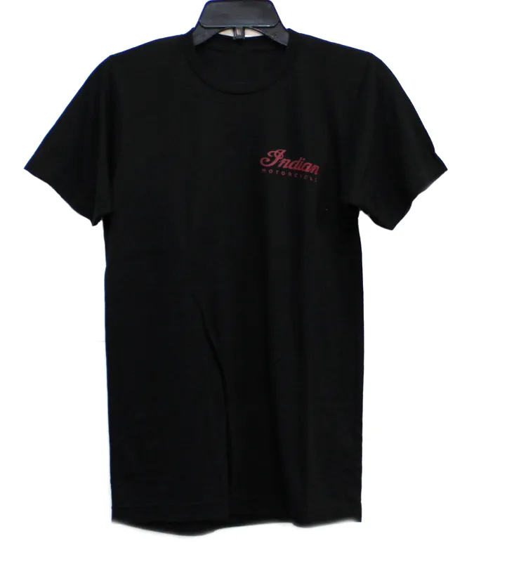 MEN'S BLACK SHORT SLEEVE INDIAN MOTORCYCLE OF ORANGE COUNTY DEALER TEE