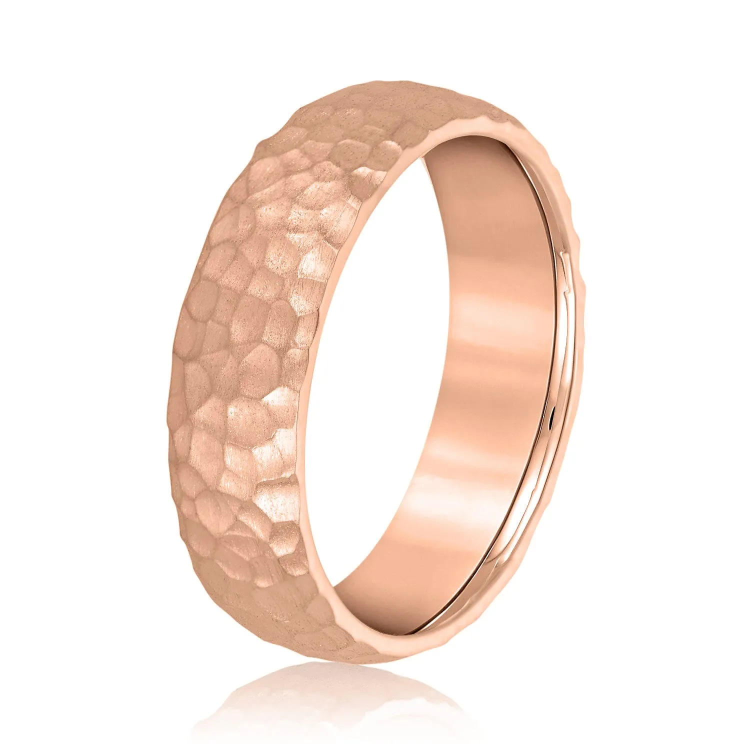 Men’s Classic Hammered Wedding Band