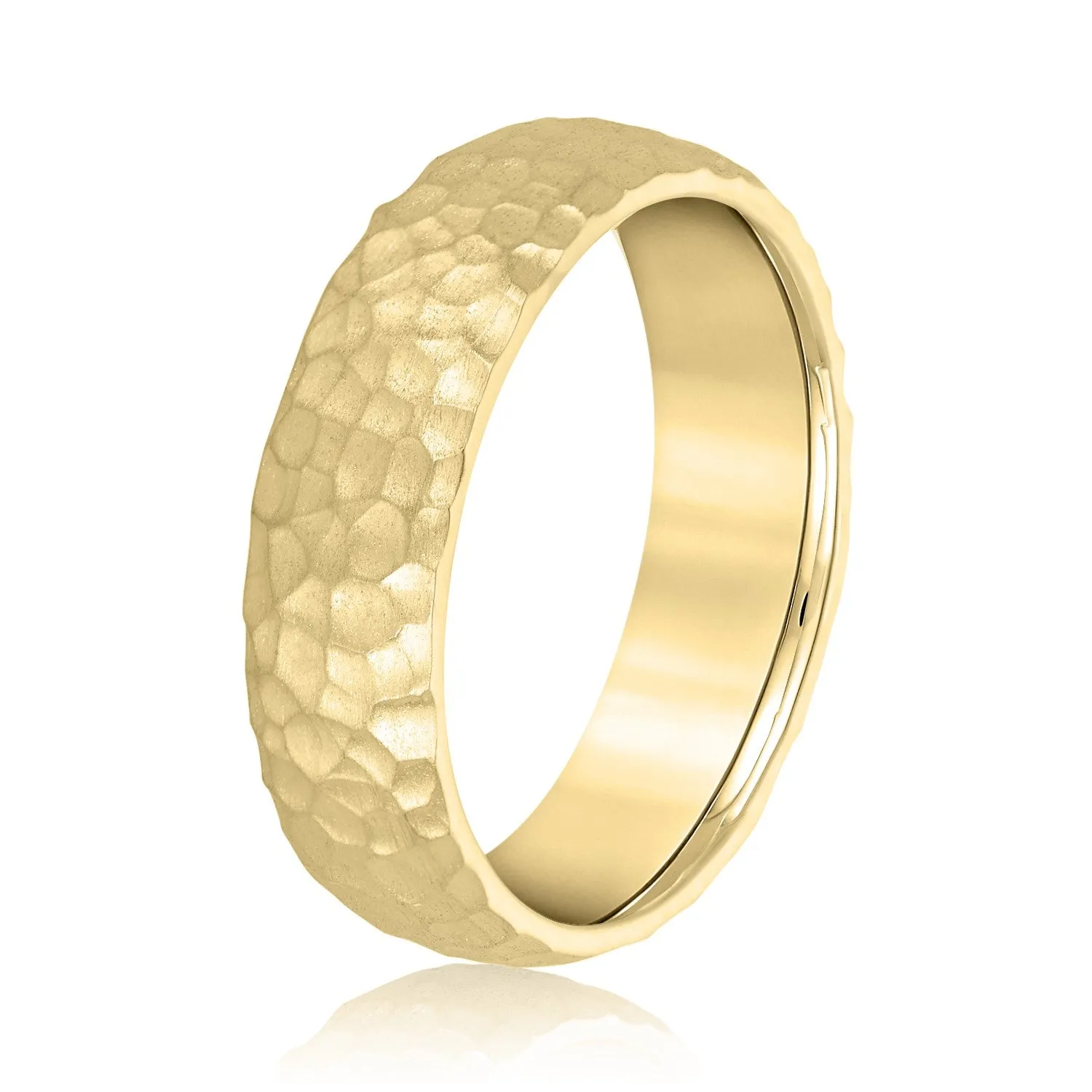 Men’s Classic Hammered Wedding Band