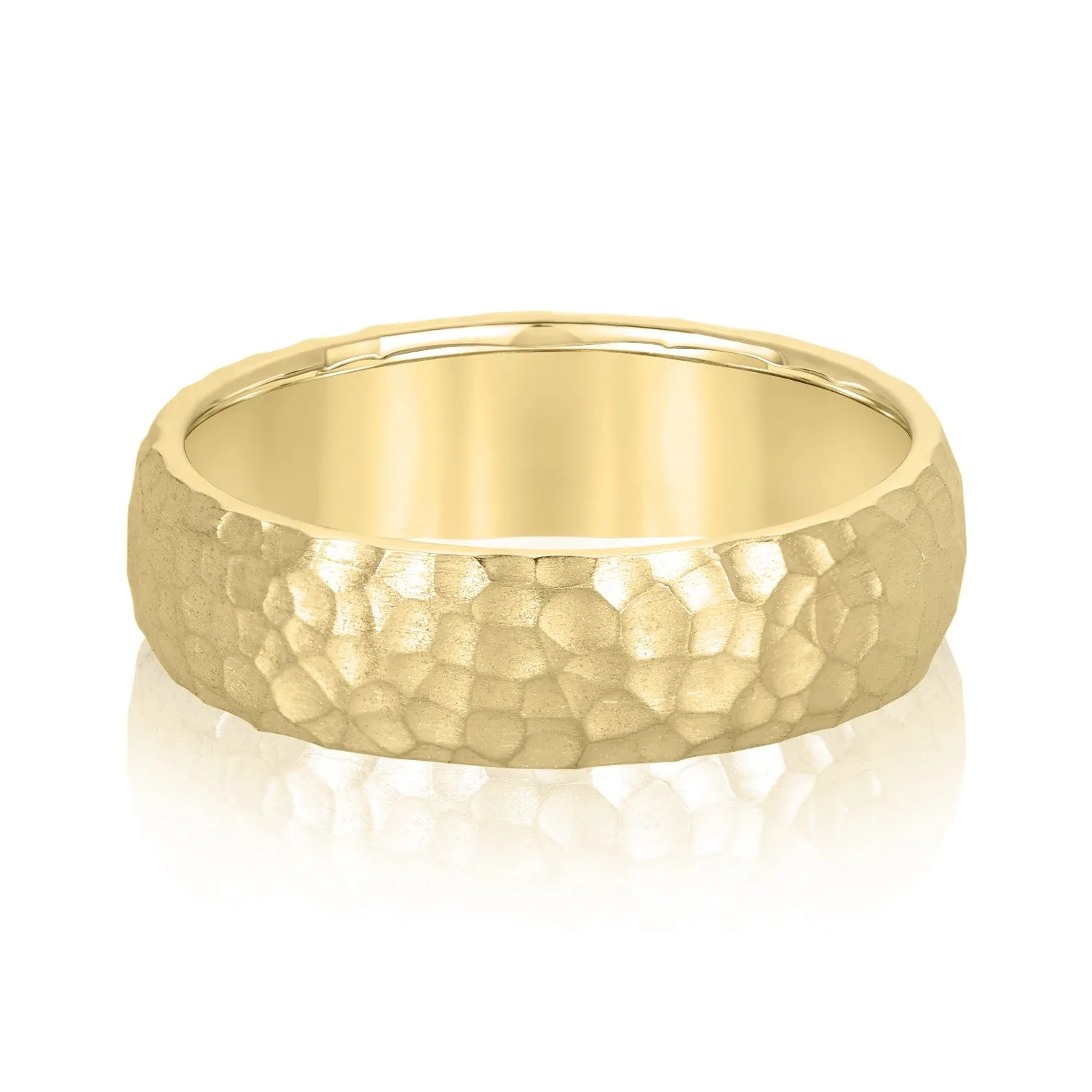 Men’s Classic Hammered Wedding Band