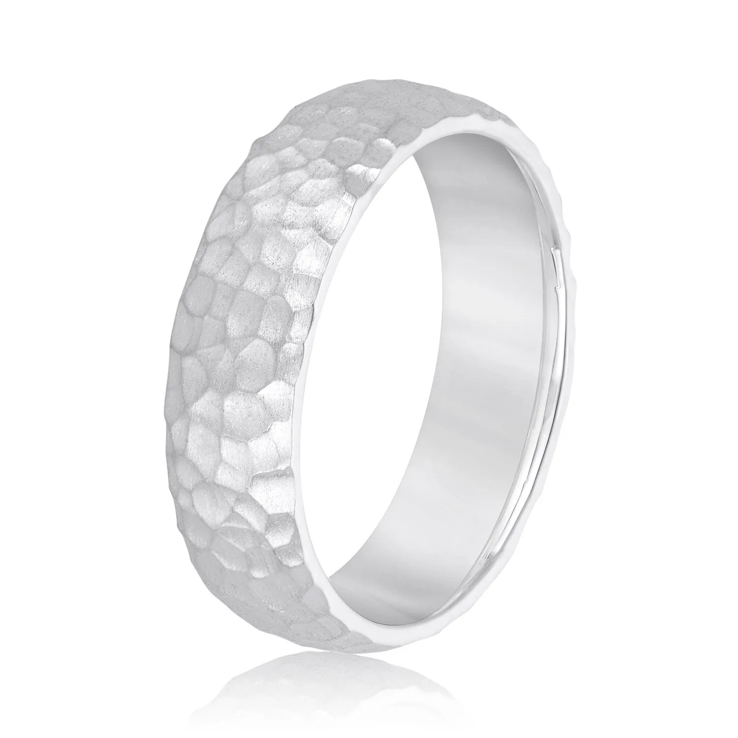 Men’s Classic Hammered Wedding Band