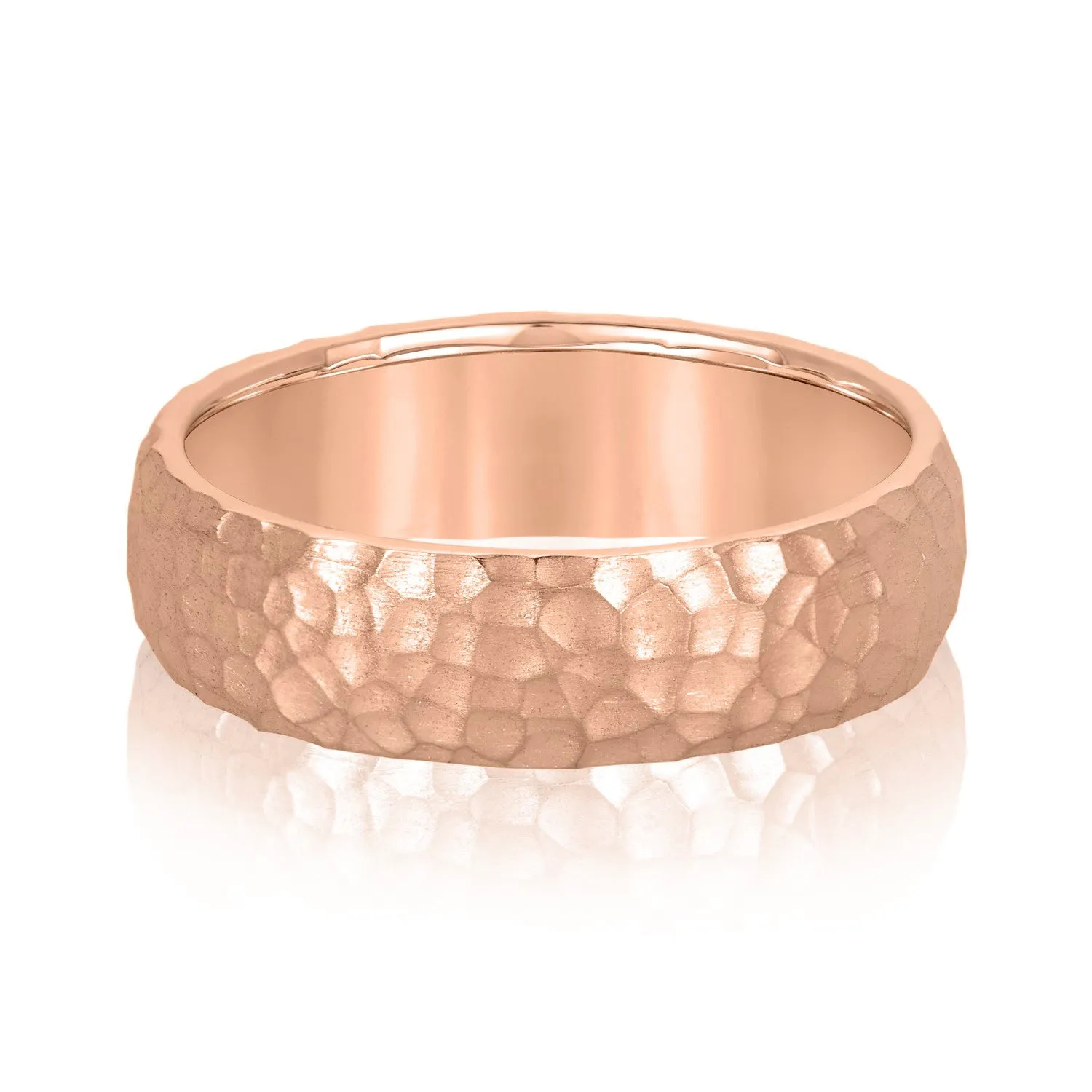 Men’s Classic Hammered Wedding Band