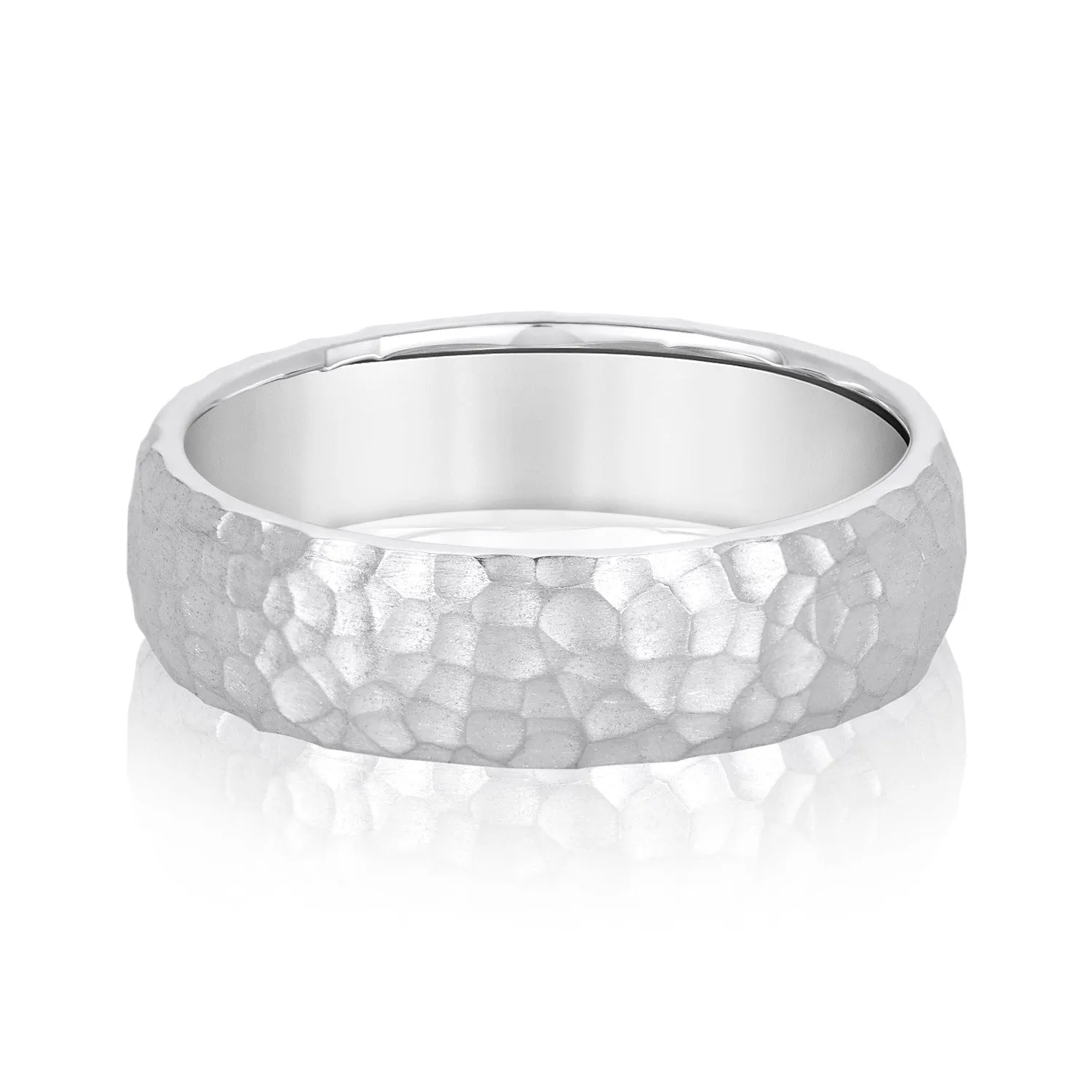 Men’s Classic Hammered Wedding Band