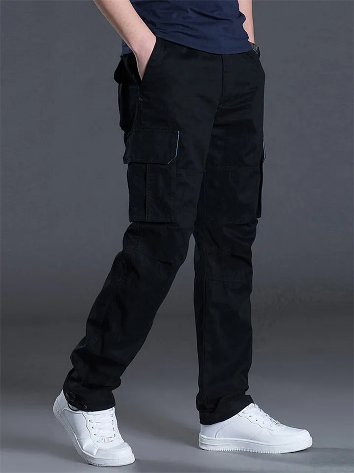 Men's Cozy 100% Cotton Multi Pockets Cargo Pants