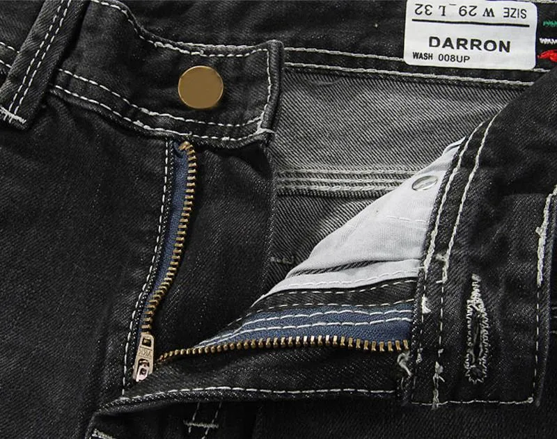 Men's Dark Colored Straight Jeans