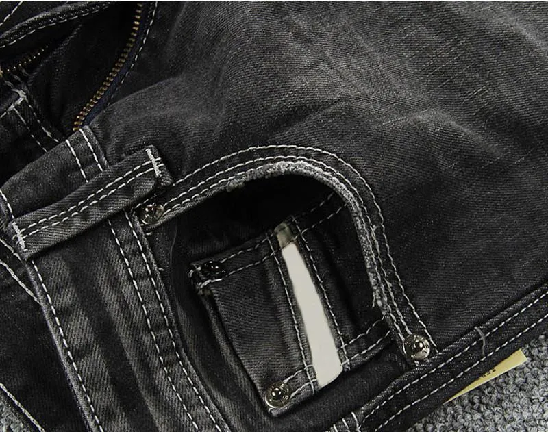 Men's Dark Colored Straight Jeans