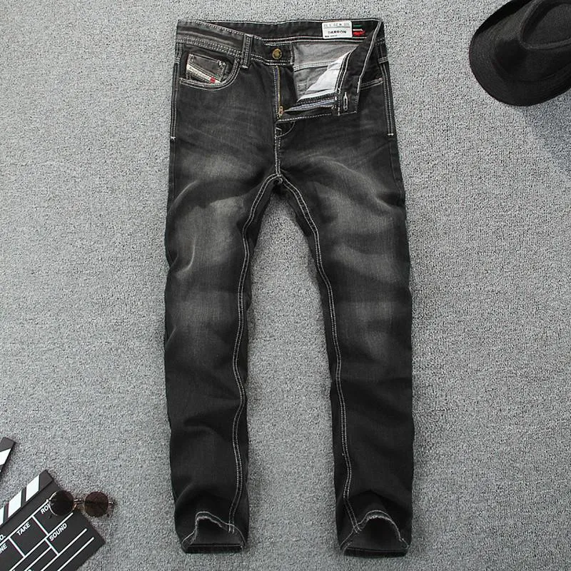 Men's Dark Colored Straight Jeans