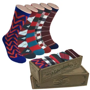 Mens Funky Fun Colorful Socks - Wright Foot - Premium Cotton Socks