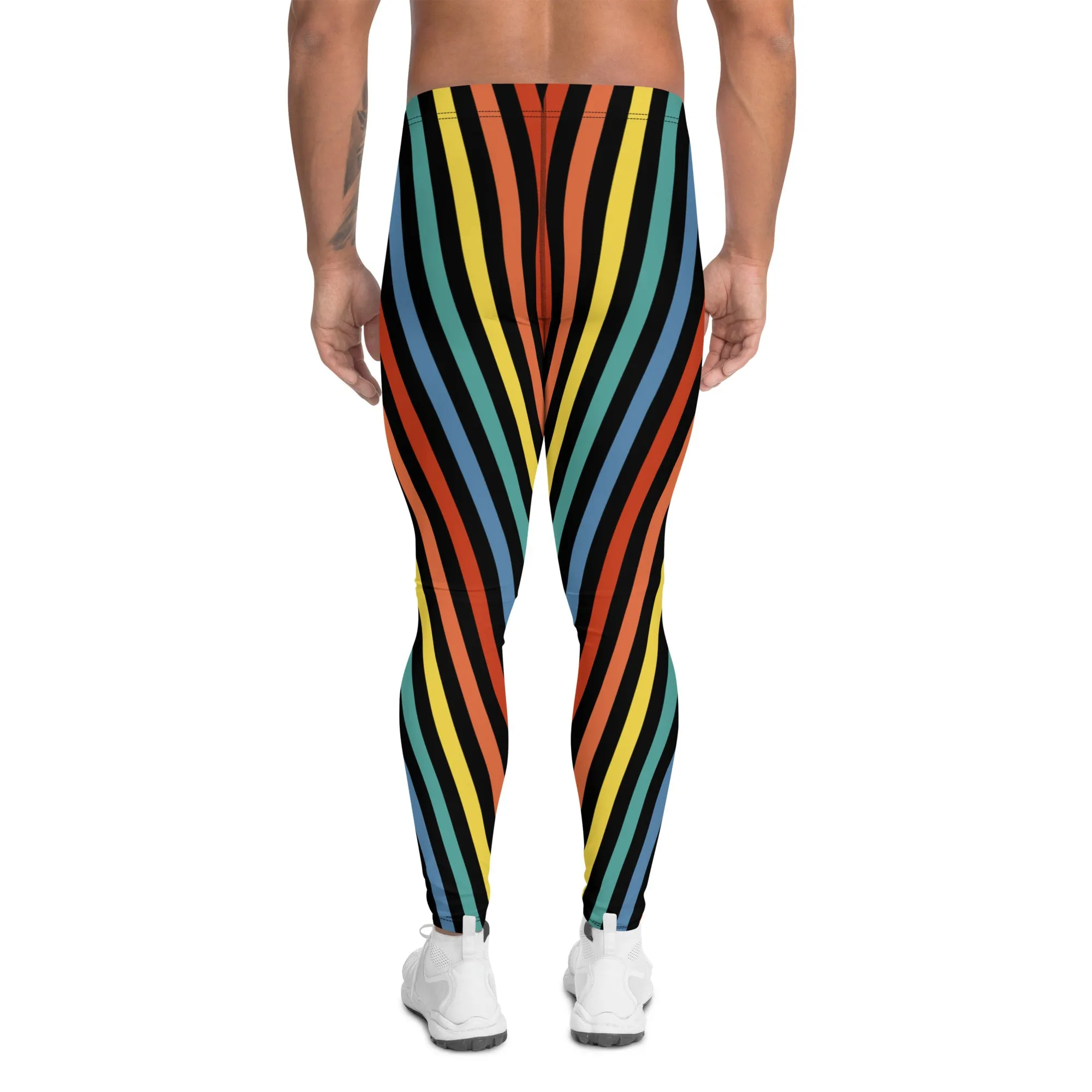 Mens Leggings, Striped Festival