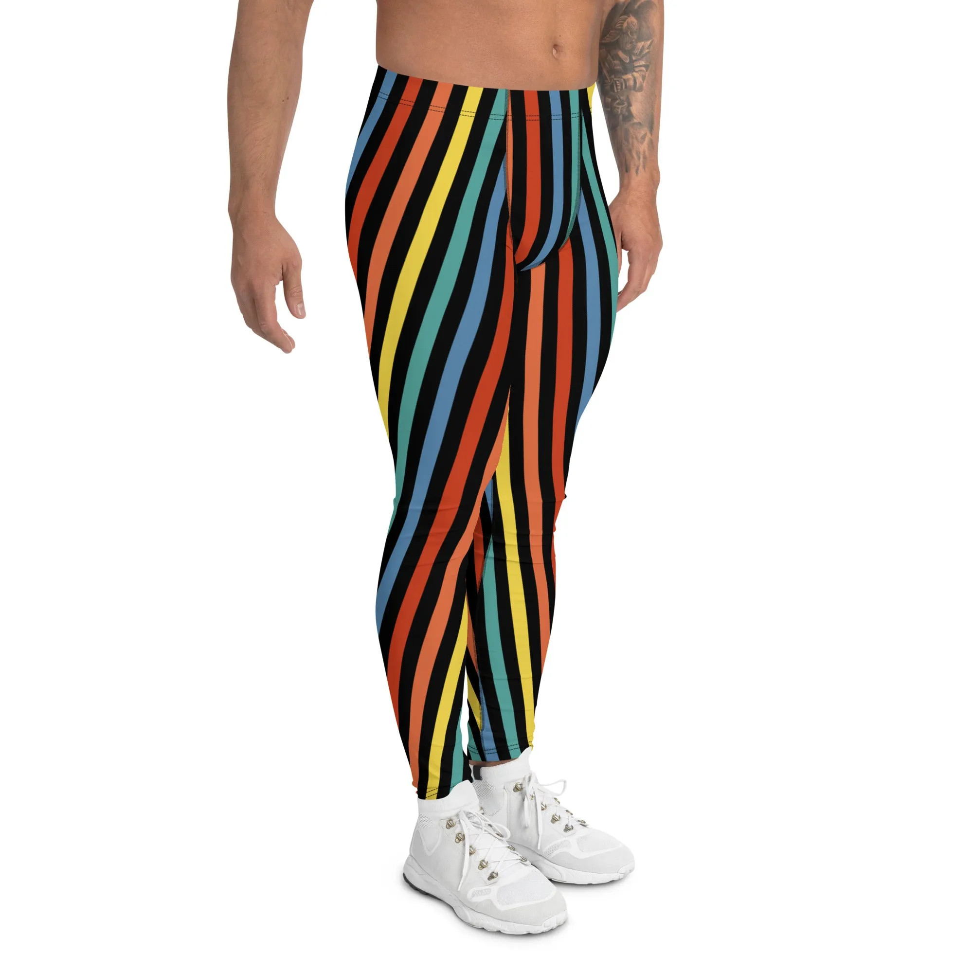 Mens Leggings, Striped Festival