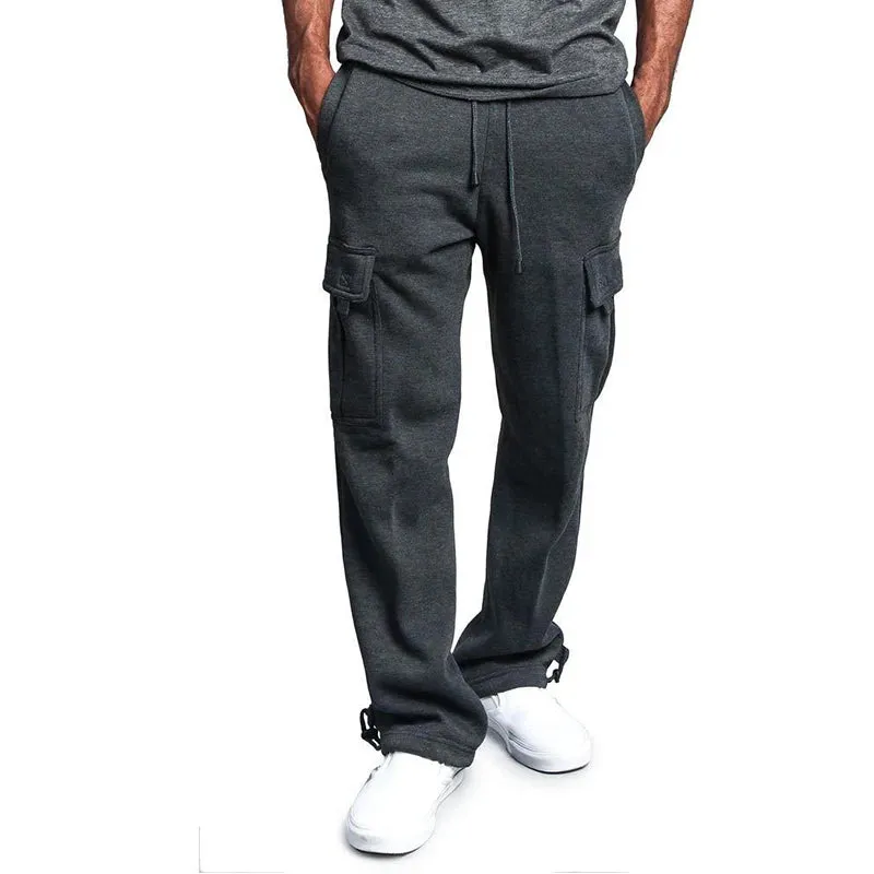 Men's Loose Fit Multi-Pocket Sweatpants