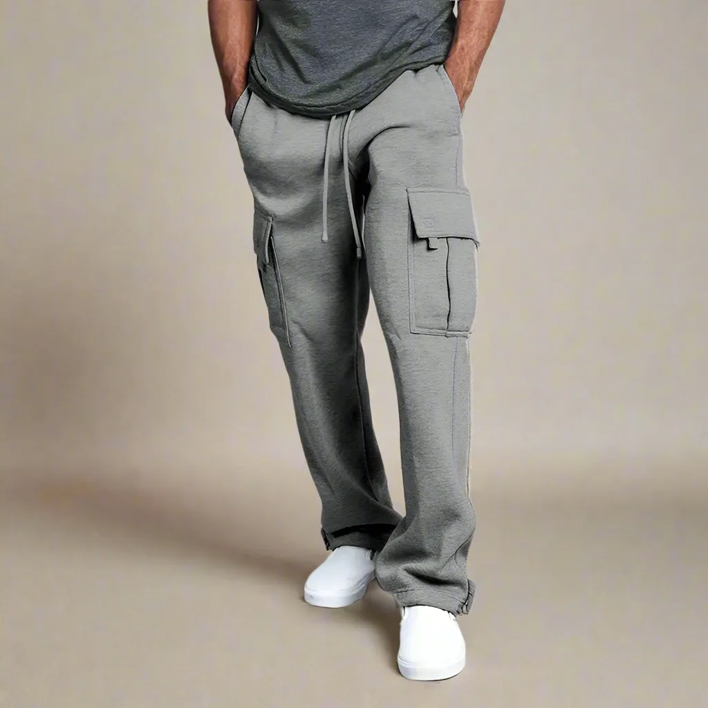 Men's Loose Fit Multi-Pocket Sweatpants