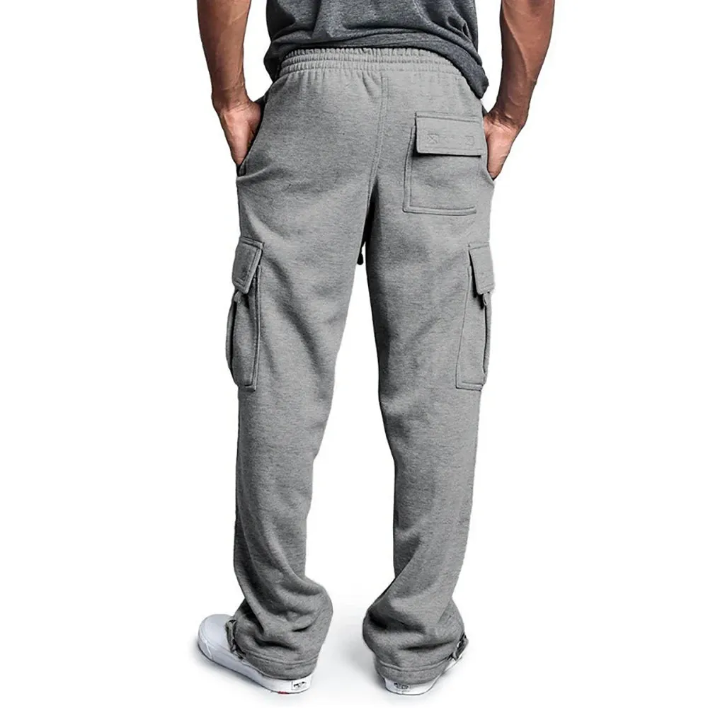Men's Loose Fit Multi-Pocket Sweatpants