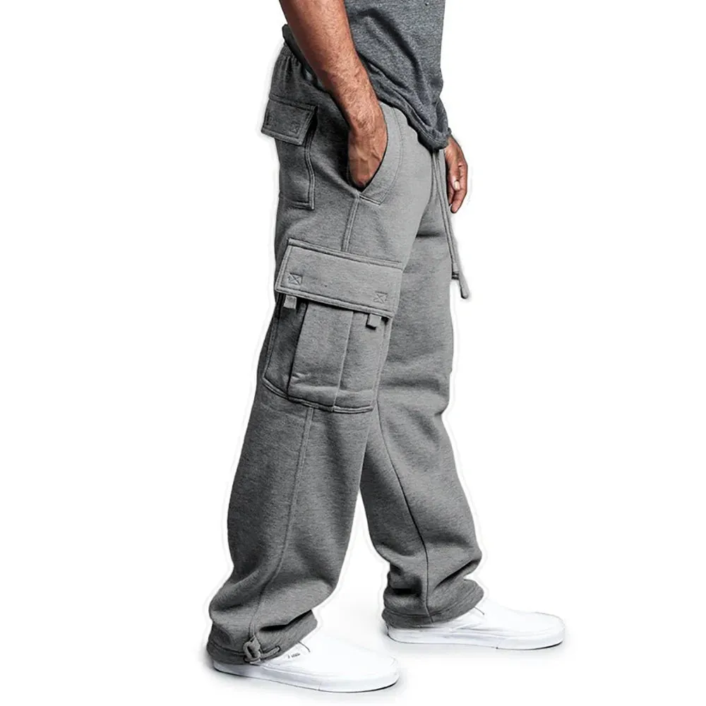 Men's Loose Fit Multi-Pocket Sweatpants