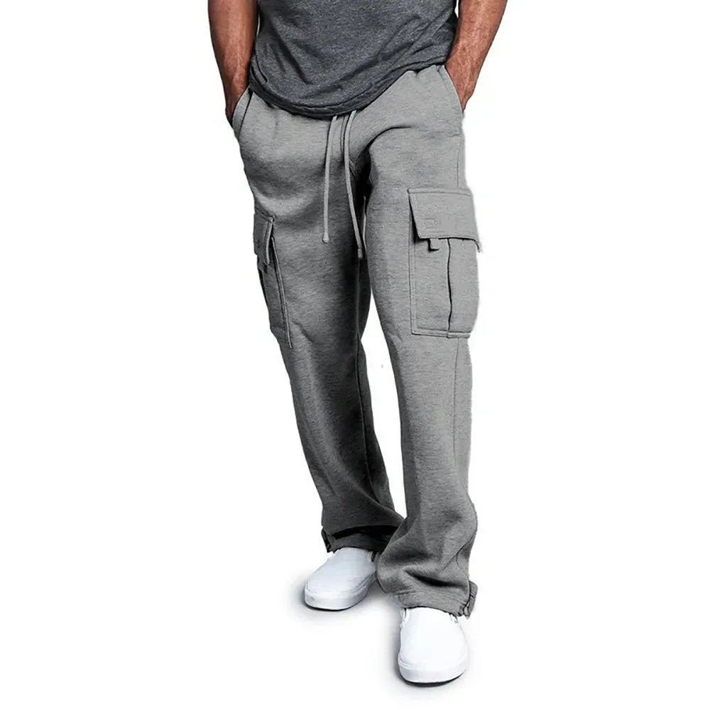 Men's Loose Fit Multi-Pocket Sweatpants