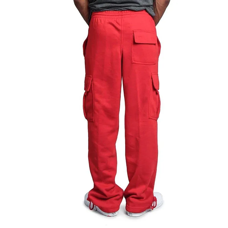 Men's Loose Fit Multi-Pocket Sweatpants