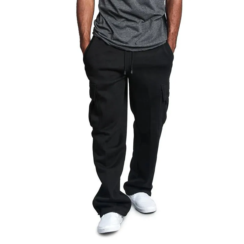 Men's Loose Fit Multi-Pocket Sweatpants