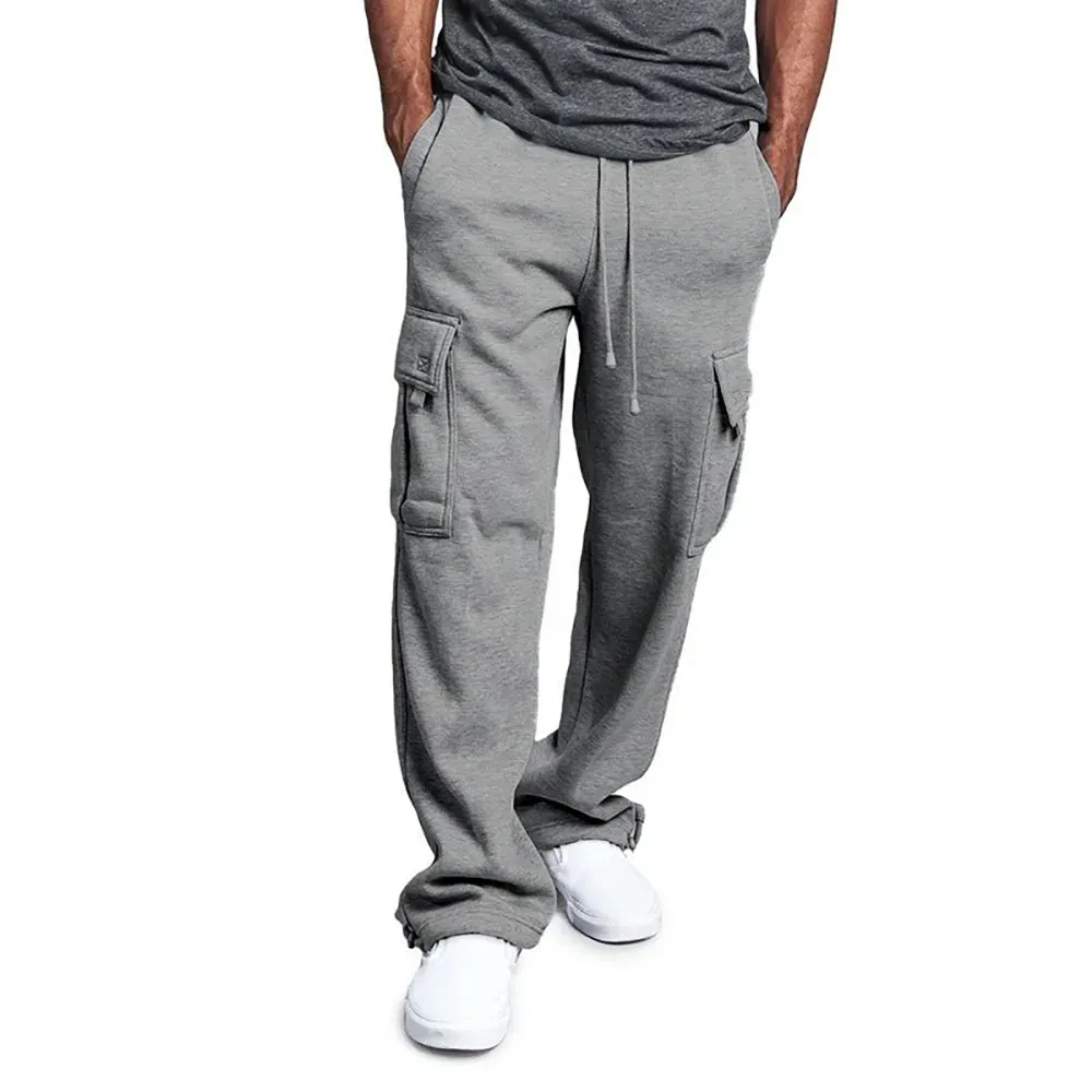 Men's Loose Fit Multi-Pocket Sweatpants