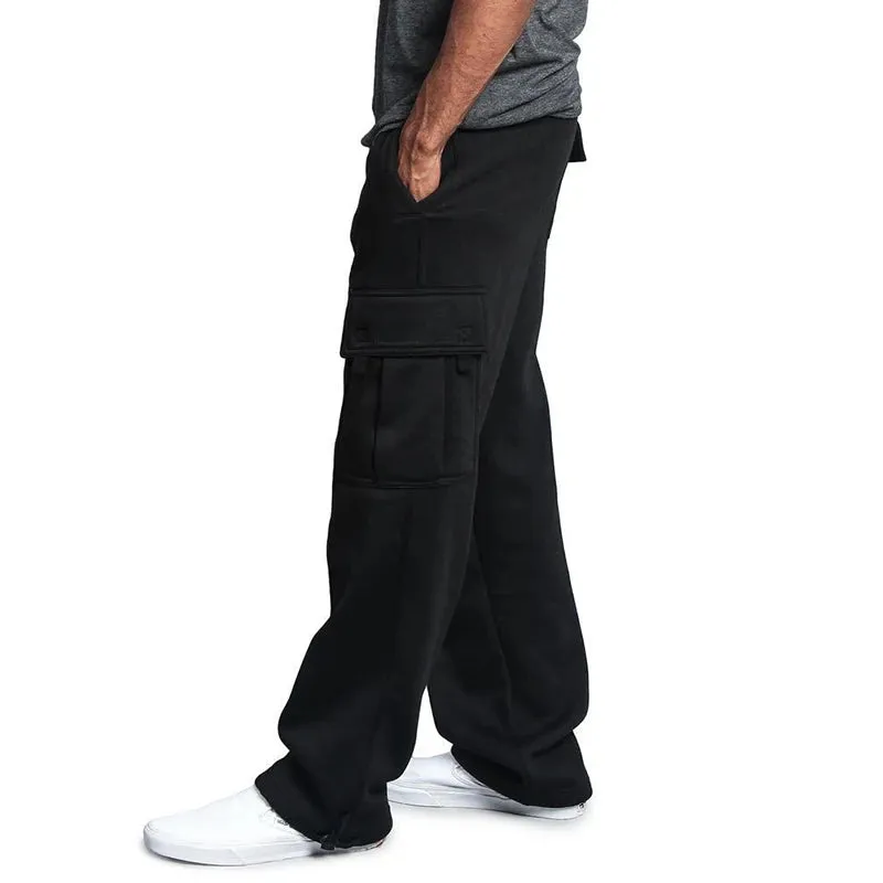 Men's Loose Fit Multi-Pocket Sweatpants