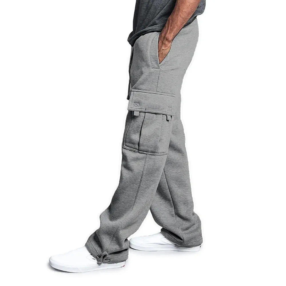 Men's Loose Fit Multi-Pocket Sweatpants
