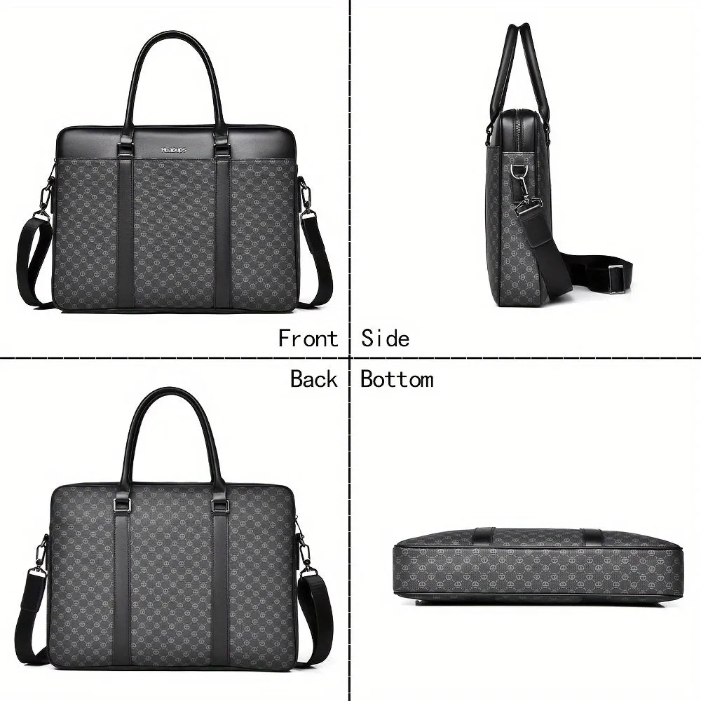 Men's Solid Business Style Document Bag Lightweight Handbag