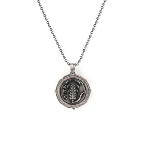 Men's Sterling Silver Coin Necklace, Men's Sterling Silver Necklace