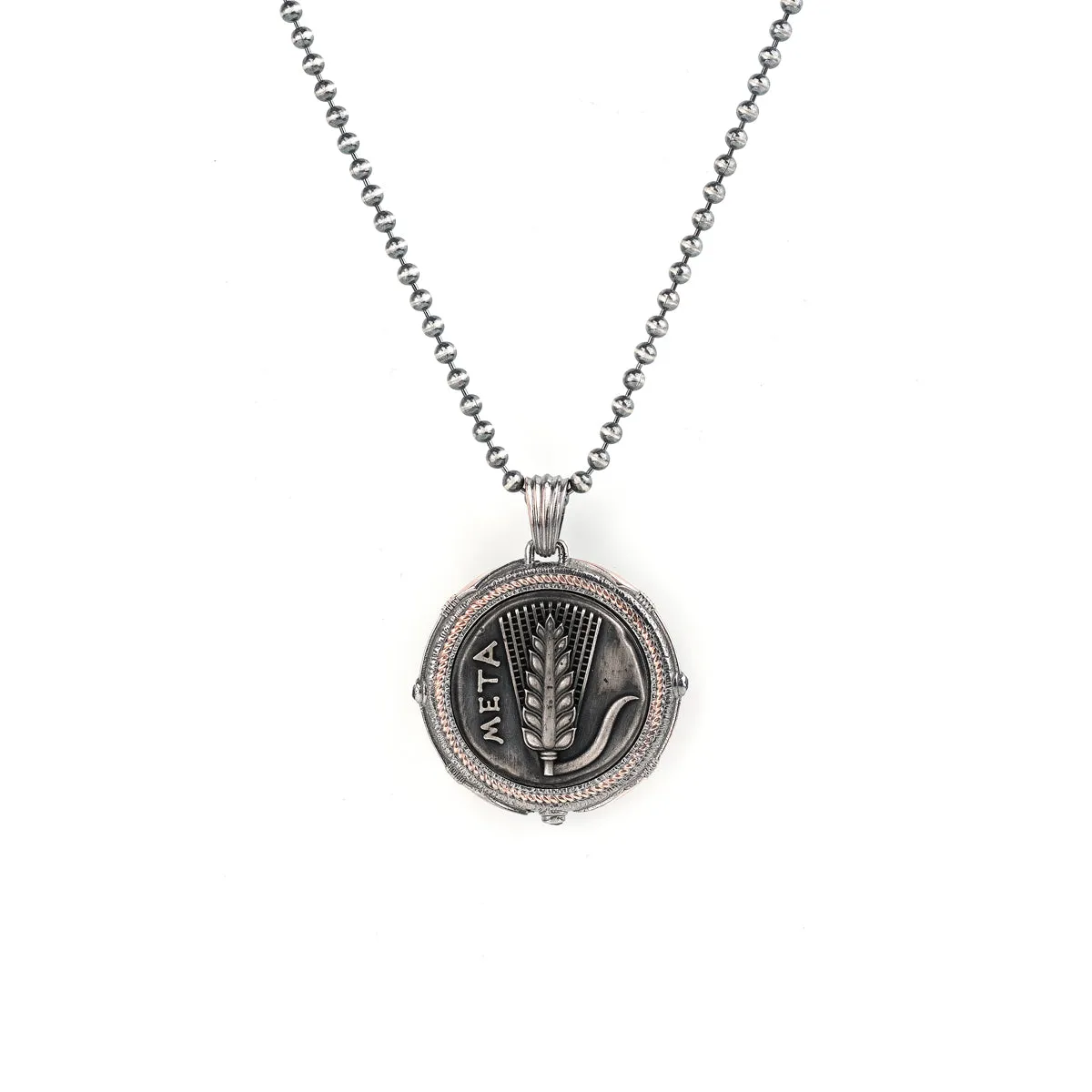 Men's Sterling Silver Coin Necklace, Men's Sterling Silver Necklace