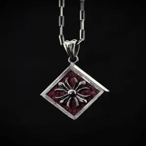 Men's Sterling Silver Necklace with Ornaments