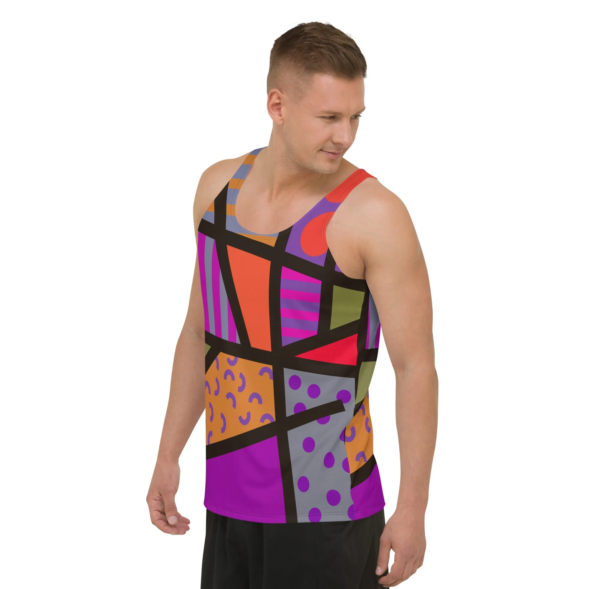 Mens Tank Top, Memphis Harajuku
